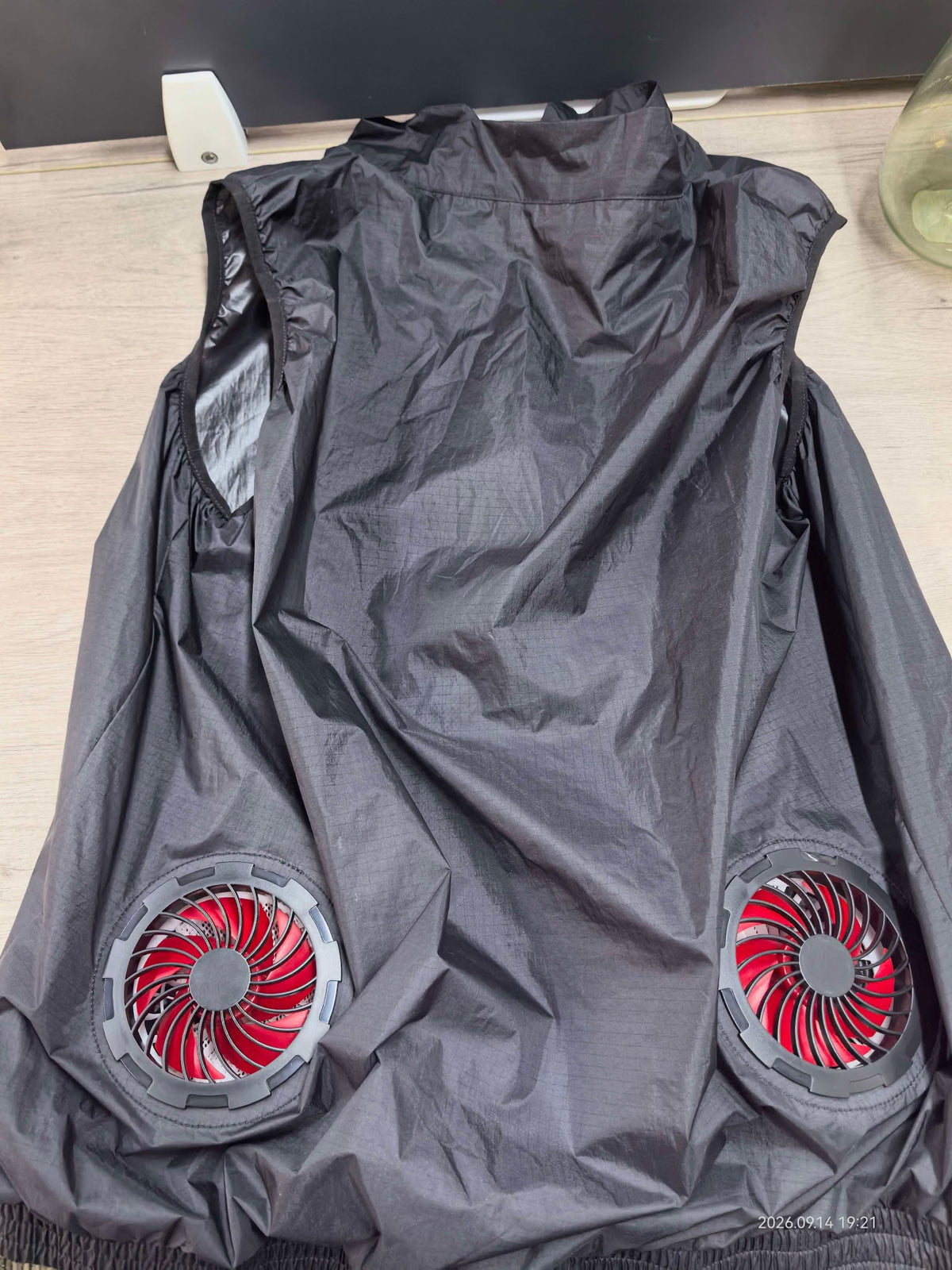 McORven cooling vest with two fans positioned at the lower back